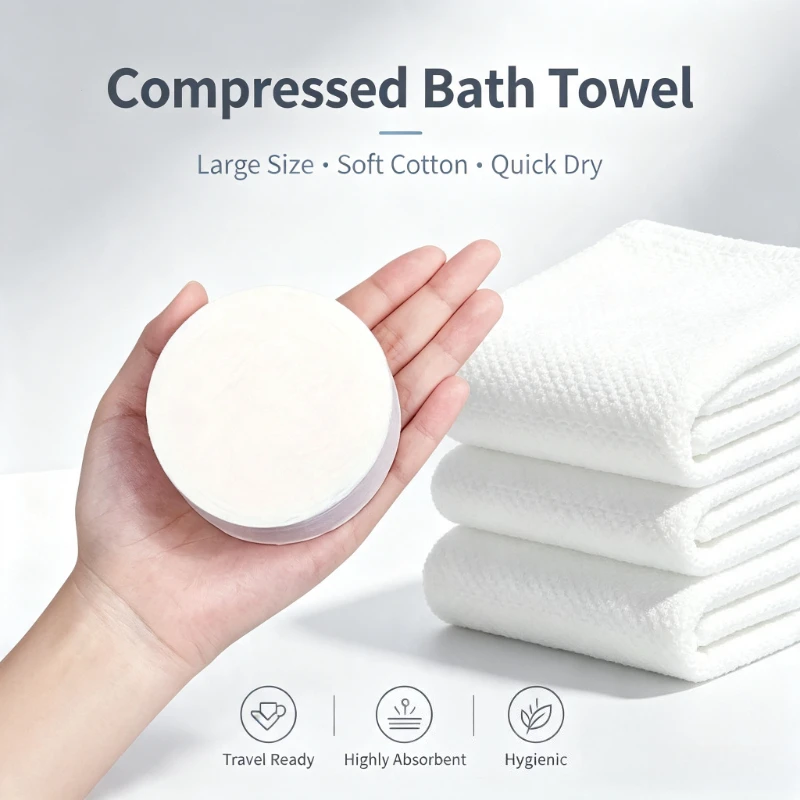20PCS Disposable Compressed Towel Travel Hotel Portable Face Wash Towel Absorbent Towel Tactical Camping Supplies