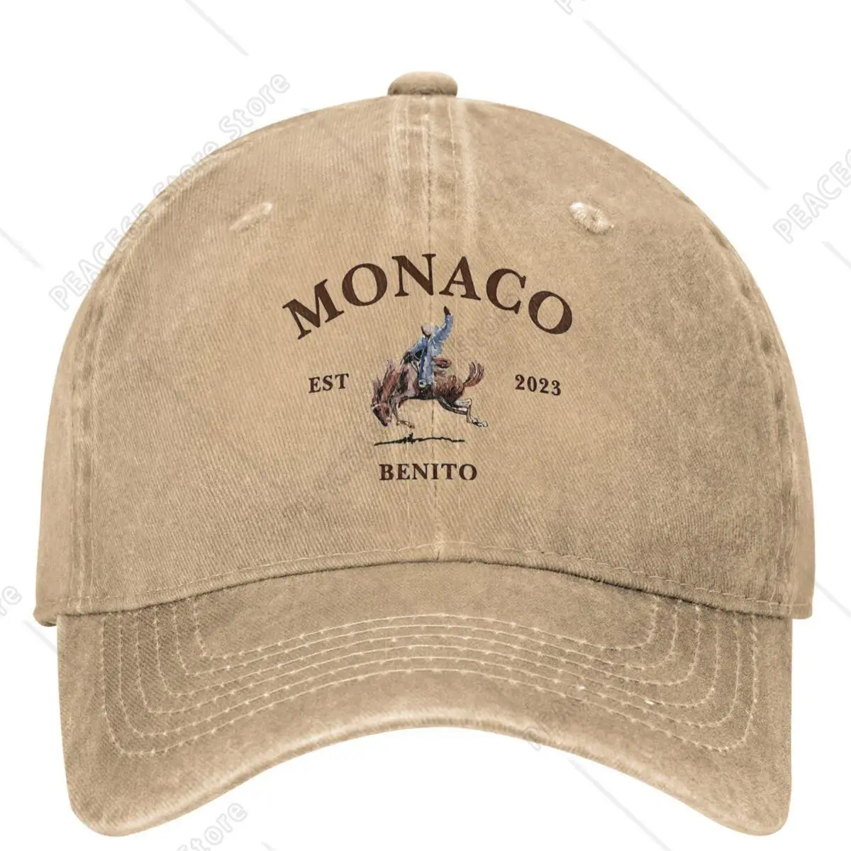 Monaco Denim Cap 2024 Cowboy Funny Trucker Dad Hat Men Adult Classic Design Baseball Caps