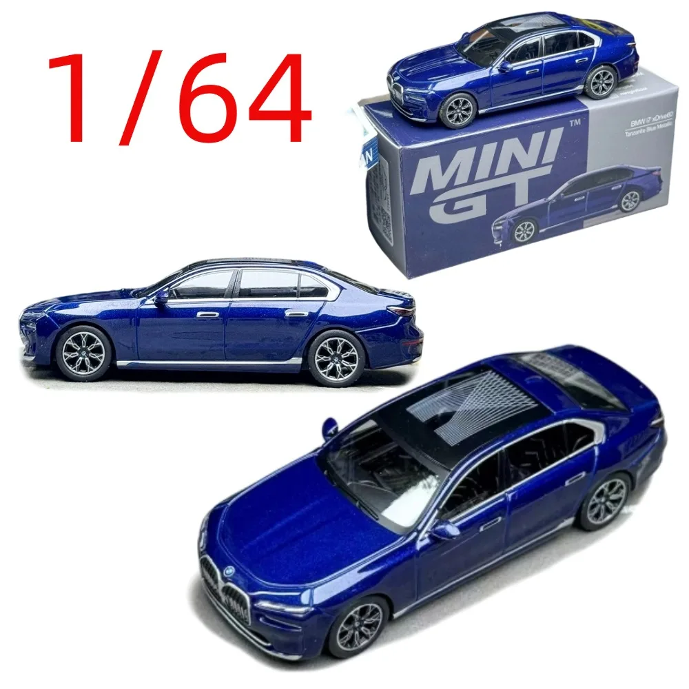 minigt-ダイキャスト-1-64スケール-bmw-i7-カーモデル-合金製-bmw-i7-1111-プレイビークルズ-おもちゃコレクション-ディスプレイ-オリジナルボックス
