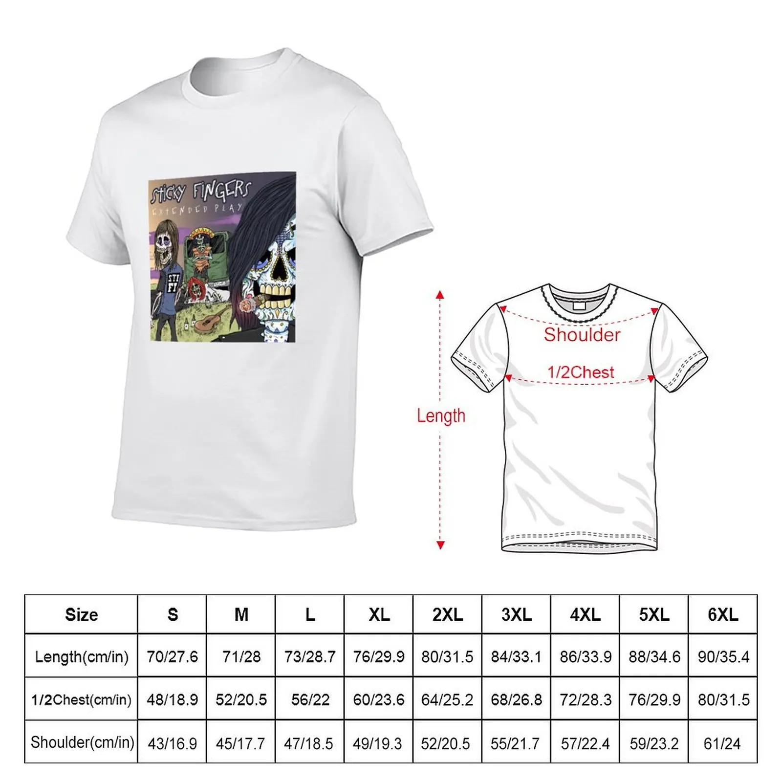 Skull Extended Play T-Shirt Holiday All Match T-Shirt