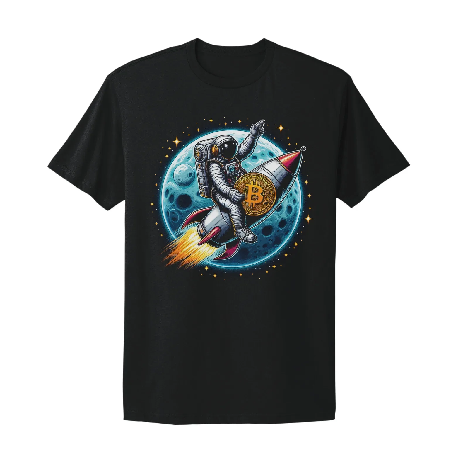 Bitcoin BTC Astronaut To The Moon Crypto HODL Dogecoine ETH XRP T Shirt