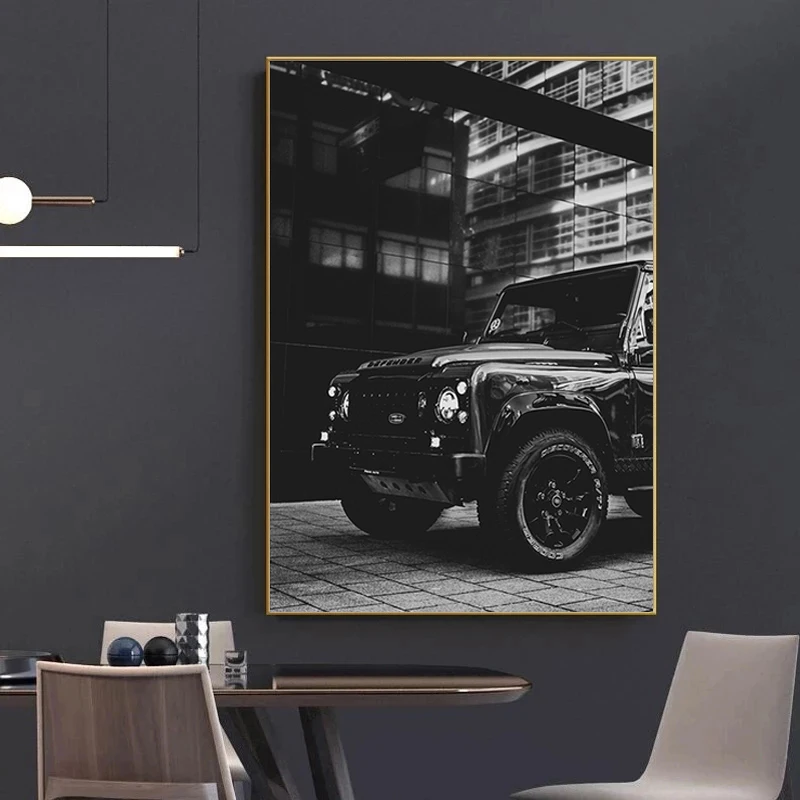 Paris Champs Elysees Street Luxury Racing Art Poster Canvas Painting Modern Nordic Black and White Art Living Room Decoration