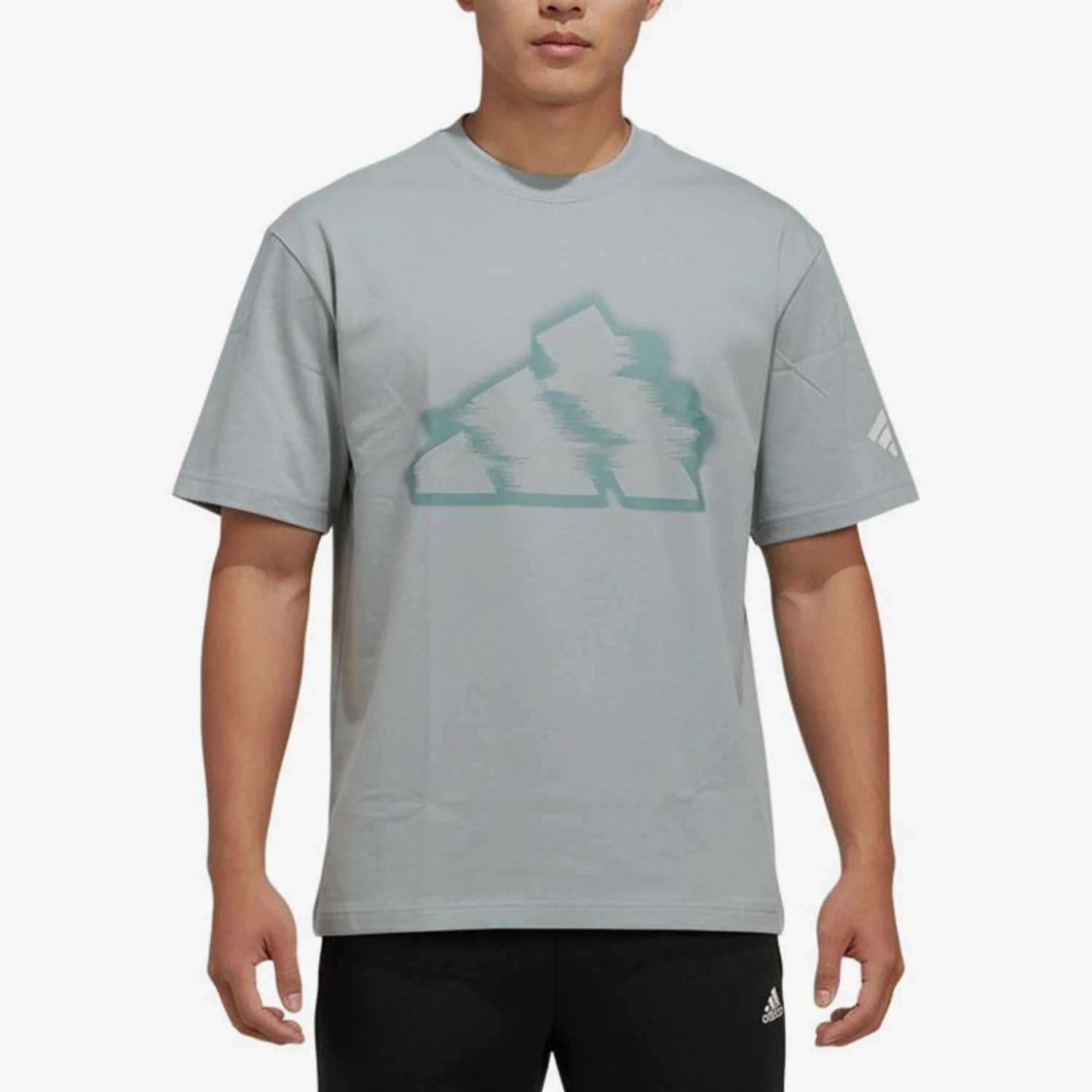 Adidas genuine FUSTL fashionable men's tree pattern printed short sleeved T-shirt KW9510