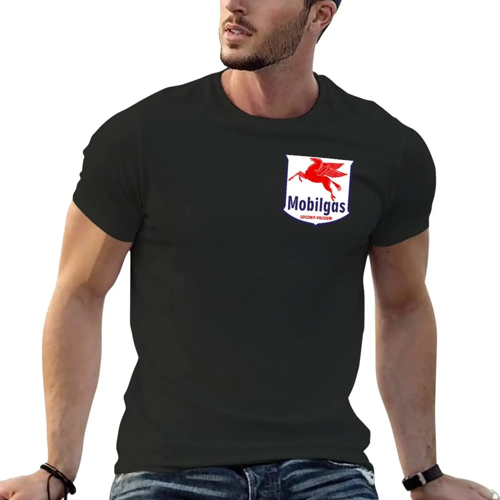 

Mobilgas pegasus T-Shirt anime stuff summer tops oversizeds shirts graphic tee mens plain t shirts