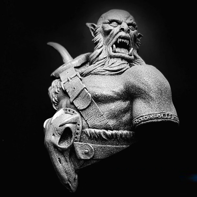 1/9 Orc General Ghashnarg, Resin Model Bust GK, Unassembled and unpainted kit