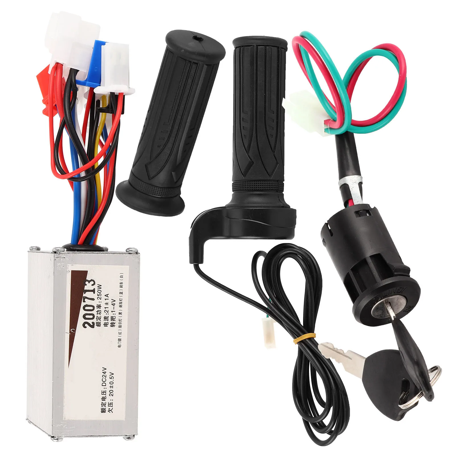 Electric Scooter Speed Controller Set 24V 250W Controller with Throttle Twist Grip Lock