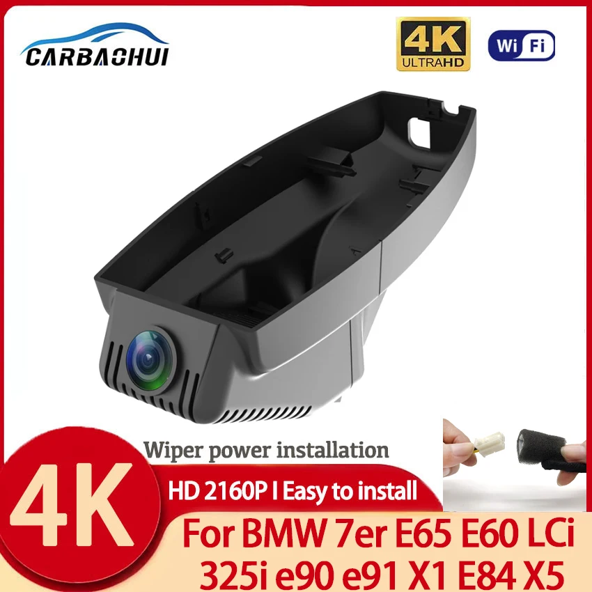 

Easy to install Car DVR WiFi Video Recorder Front Camera 4K Dash Cam For BMW 7er E65 E60 LCi 325i e90 e91 X1 E84 X5 2006-2012