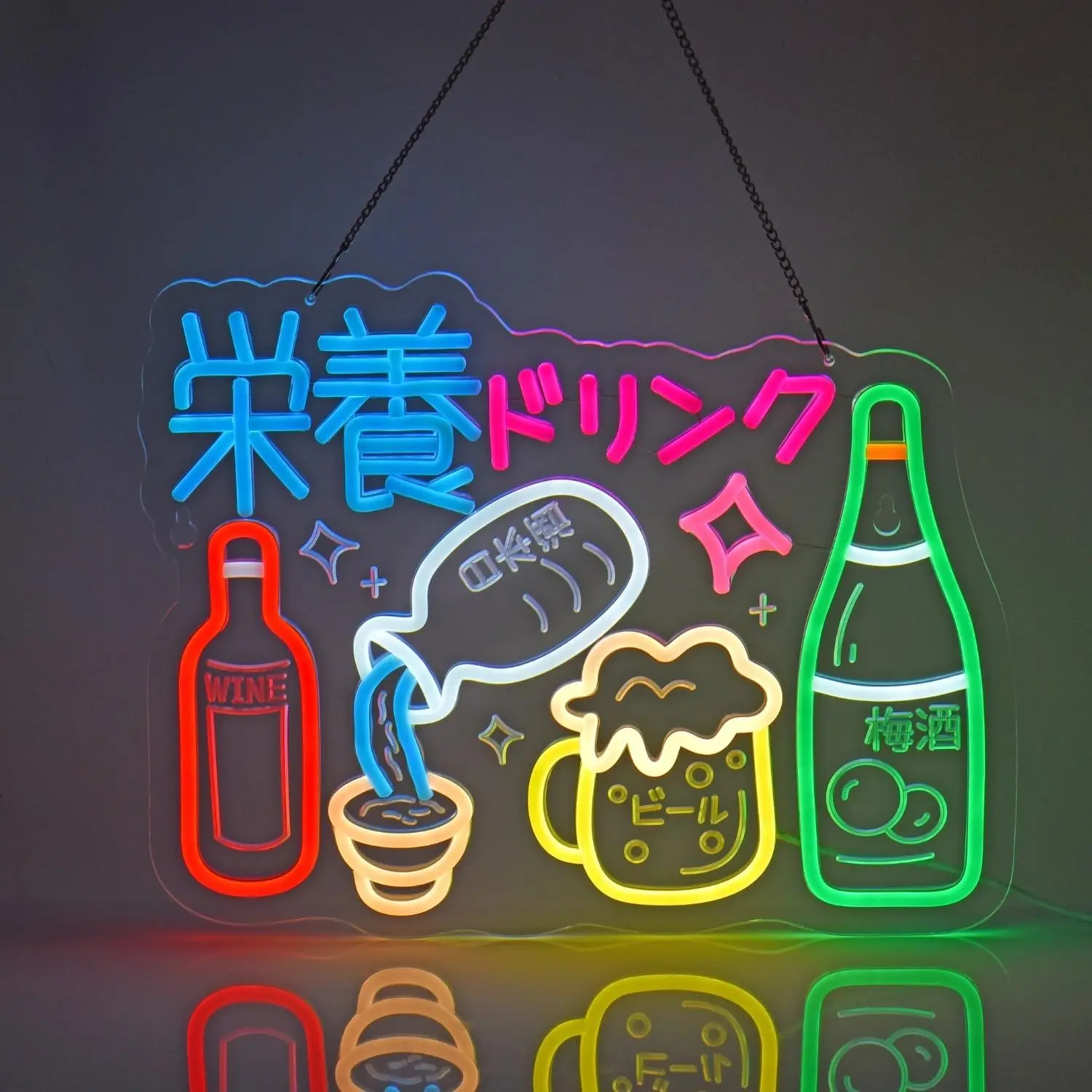LED Neon Sign USB Japanese Wine Bar Neon Light for Izakaya Pub Restaurant Home Party Decor Christmas Gift Atmosphere Neon Lamp