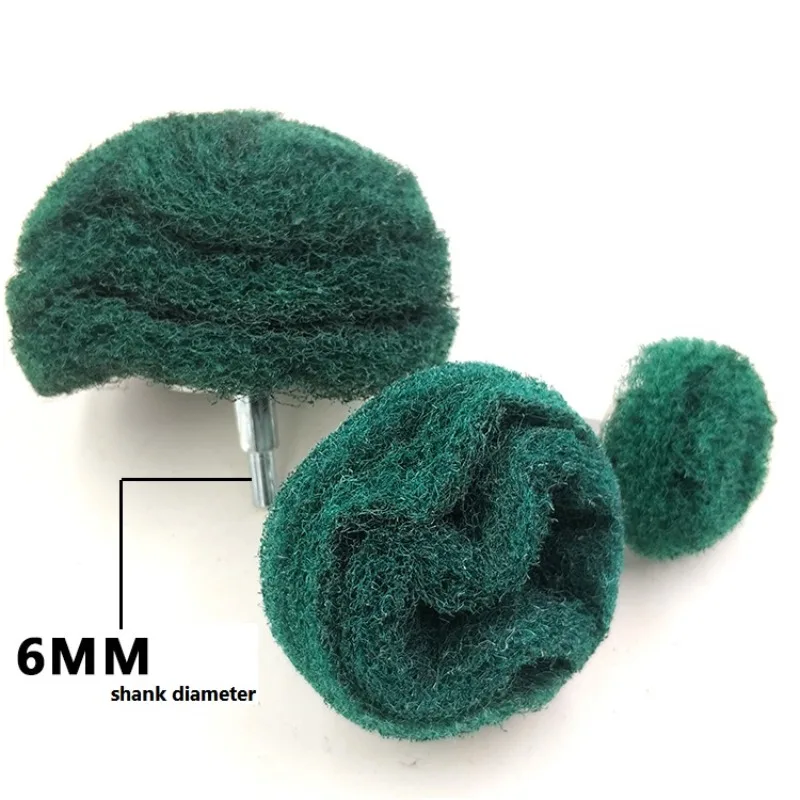 Mini Drill Abrasive Brush Nylon Buffing Polishing Wheel With 6mm Shank Grinding Sanding Head For Rotary Tool