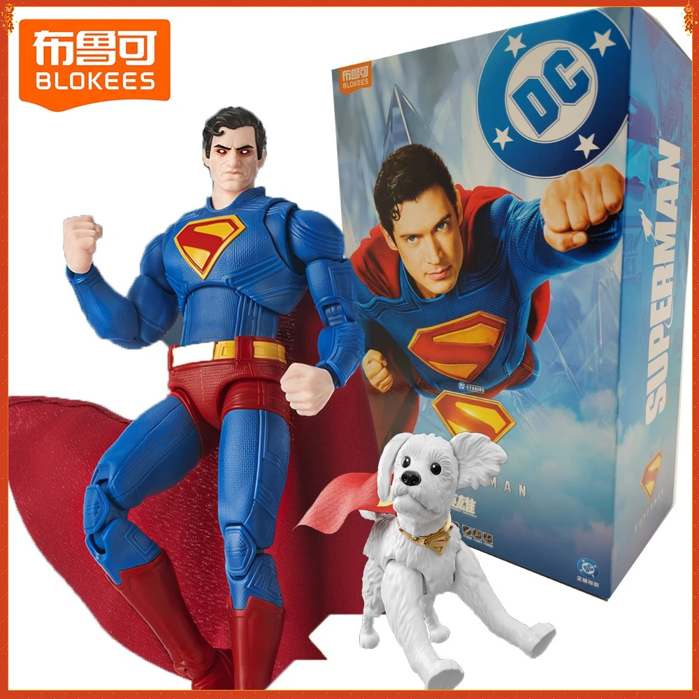 

Blokees Genuine Superman 2025 Action Figures Cartoon Anime Figures Splicing Model Collectble Toys Decorative Ornaments Fun Gifts