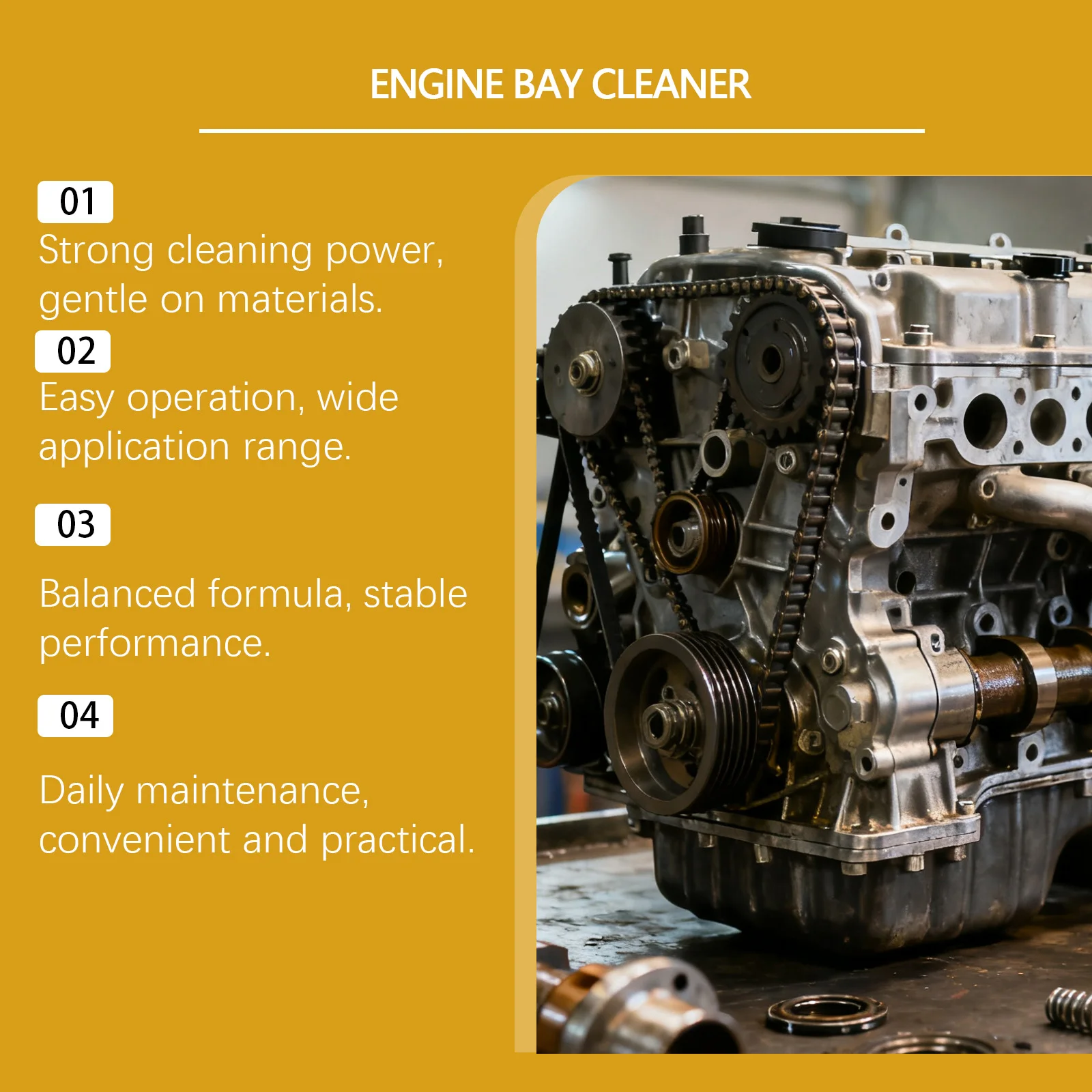 Universeller Auto-Motorspülspray Hochleistungs-Entfetter zur Entfernung von Öl, Fett, Staub Kraftstoffsystem-Pflege Motorraum-Entfetter – Detail 5