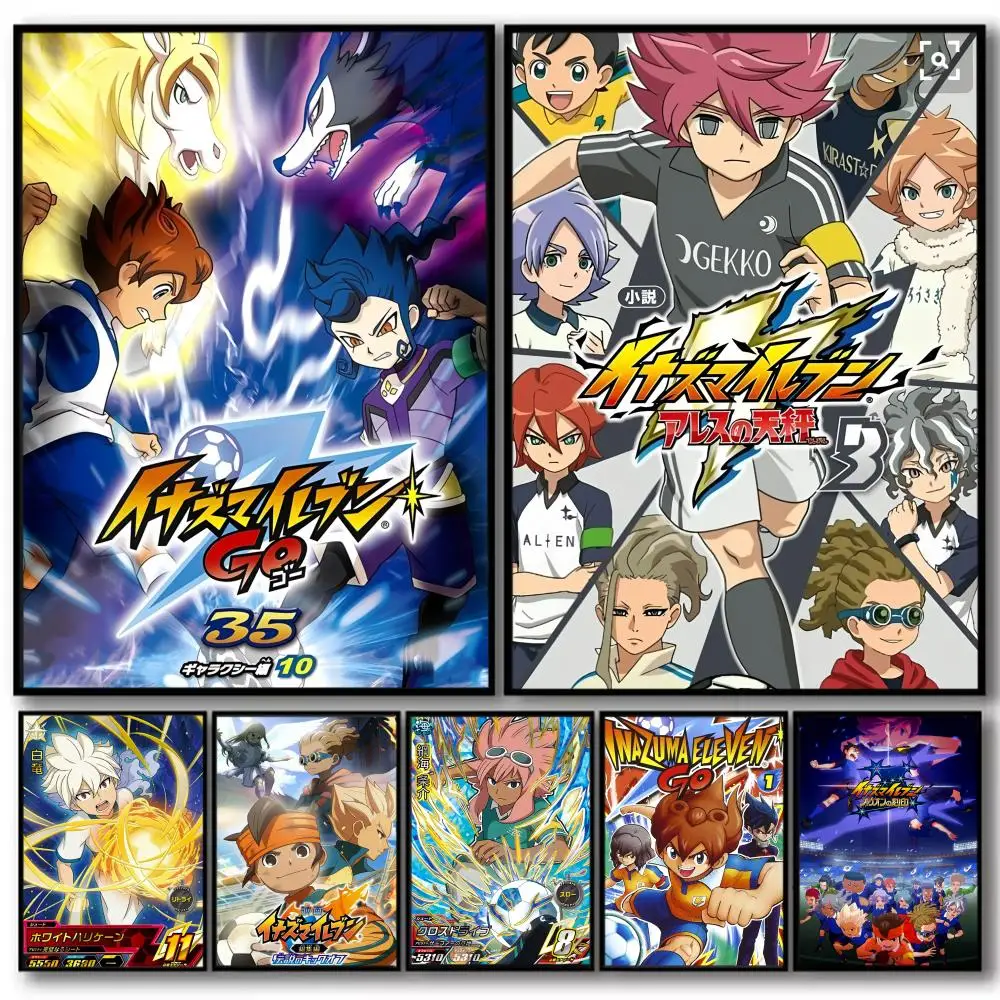 Classic Anime I_Inazuma E_Eleven Movie Linen Canvas Poster Wall Art Prints for Living Room Bedroom Office Home Decoration Gift