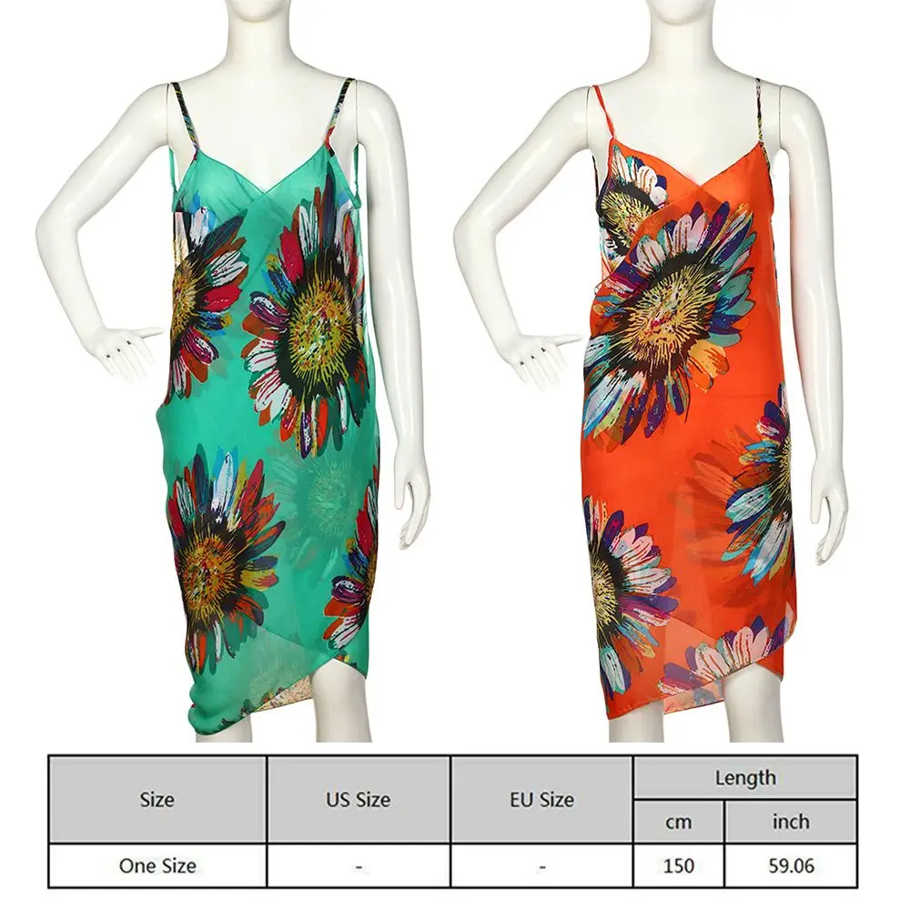 Sommer Hosenträger Sonnenschutz Bikini Cover Up Badeanzug Kleid Badeanzug Rückenfreier Rock