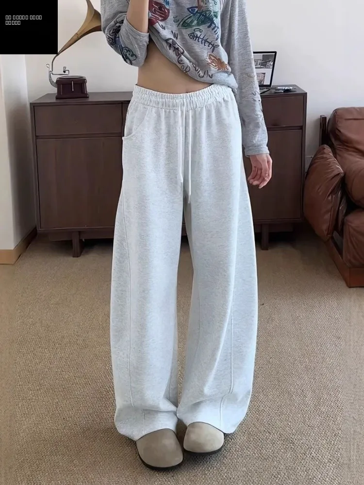 

Мужские брюки с высокой талией и прямым кроем, повседневные спортивные брюки в американском стиле, осенняя коллекция