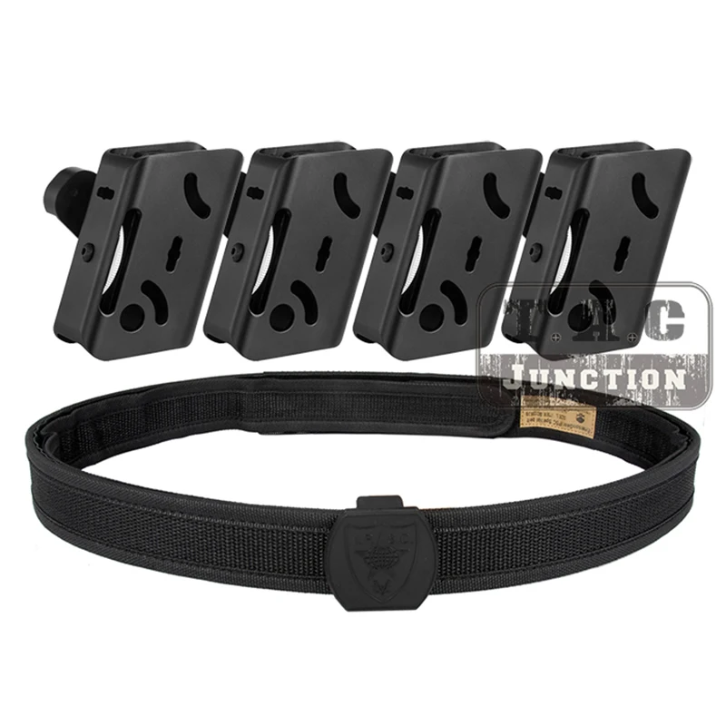 

IPSC USPSA IDPA Holster Competition High Speed Mag Pouch Inner & Outer Belt w/ 4x Race Master Aluminum Ipsc Belt Accessories