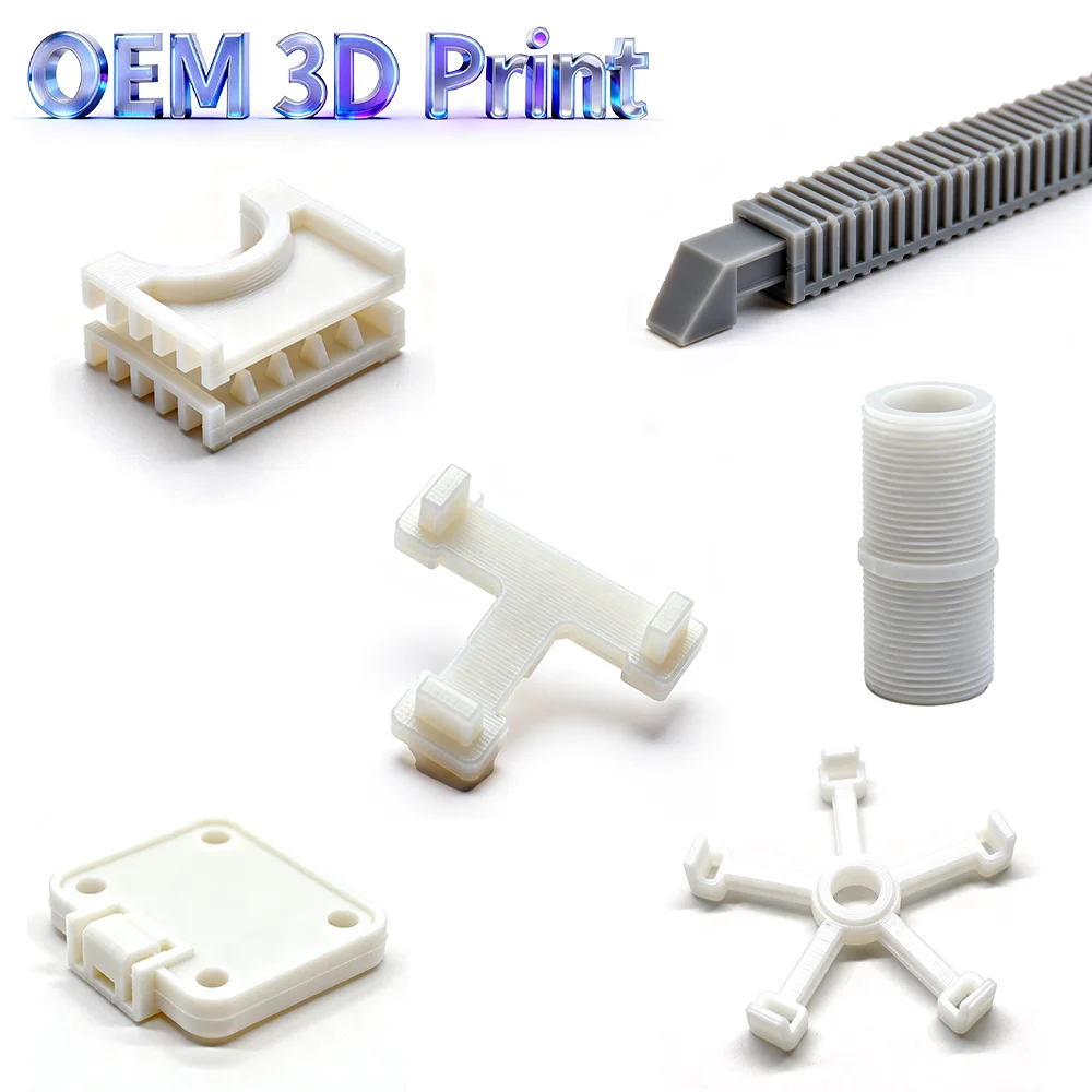 OEM Custom 3D Printing Nylon Plastic Special-shaped Bracket Non-standard Grooved Mechanical Fixture Automation Equipment Resin