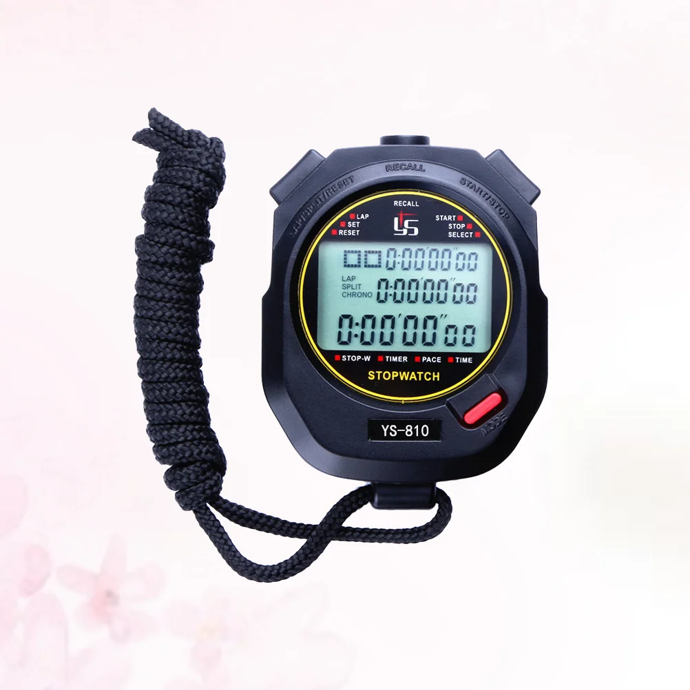 Water Resistant Stop Watch Digital LCD Chronograph Number Running Timer Stopwatch