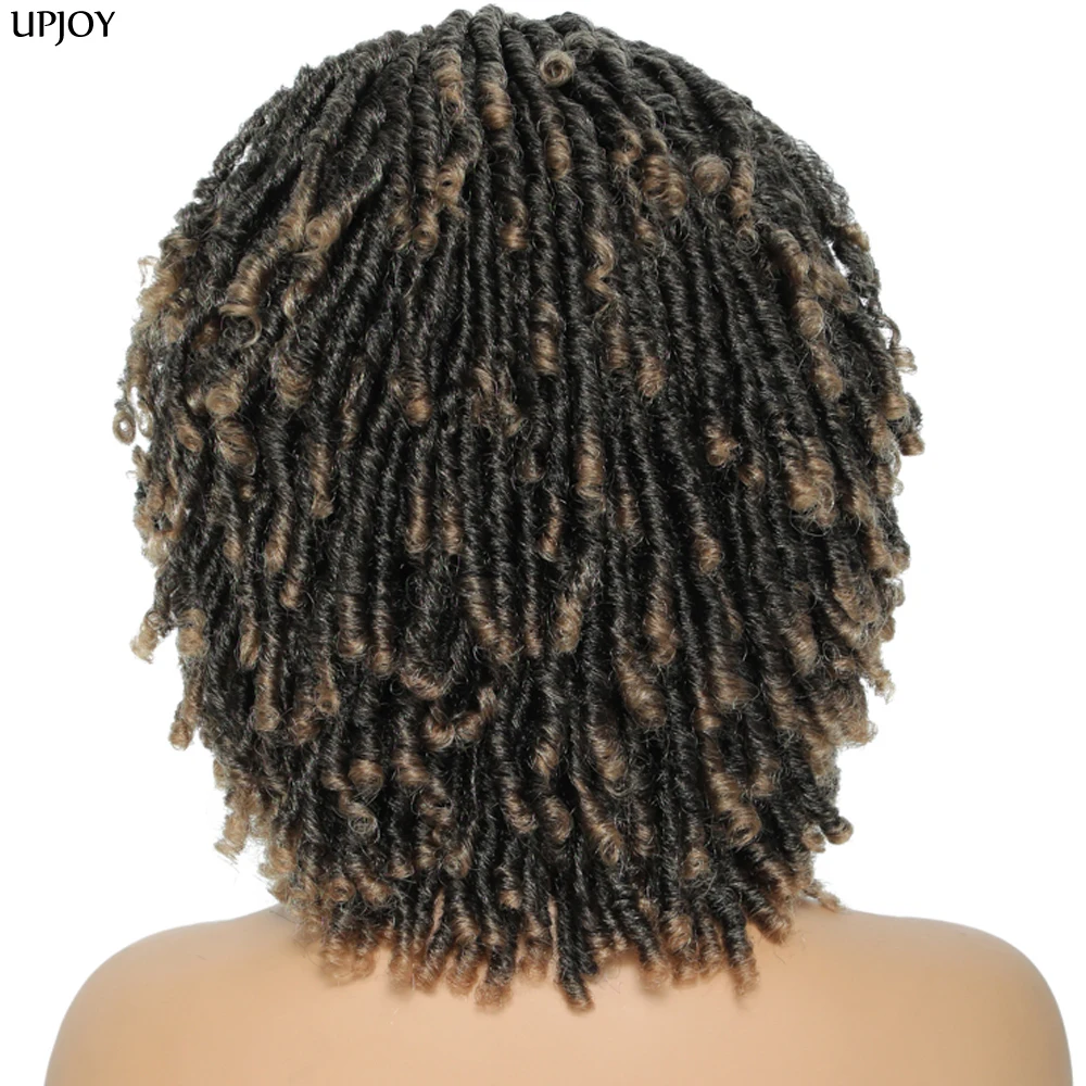 Dreadlock-peluca trenzada para mujeres negras, pelo corto de ganchillo, Pelo Rizado