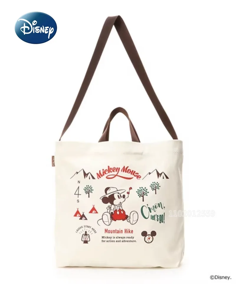 

Disney Mickey New Women's Handbag Luxury Brand Original Women's Shoulder Messenger Bag Cartoon Cute Fashion Canvas Women's Bag