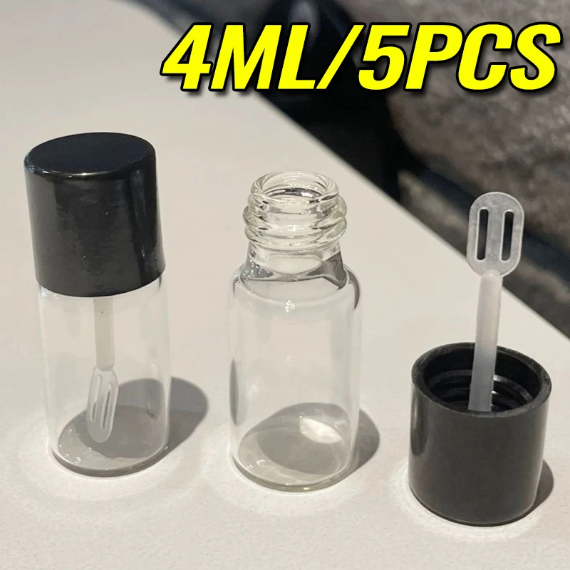 

1/2/5Pcs Mini Refillable Bottles 4ML Liquid Foundation Subpackage Travel Empty Glass Bottle Mini Digging Spoon Cosmetics Tools
