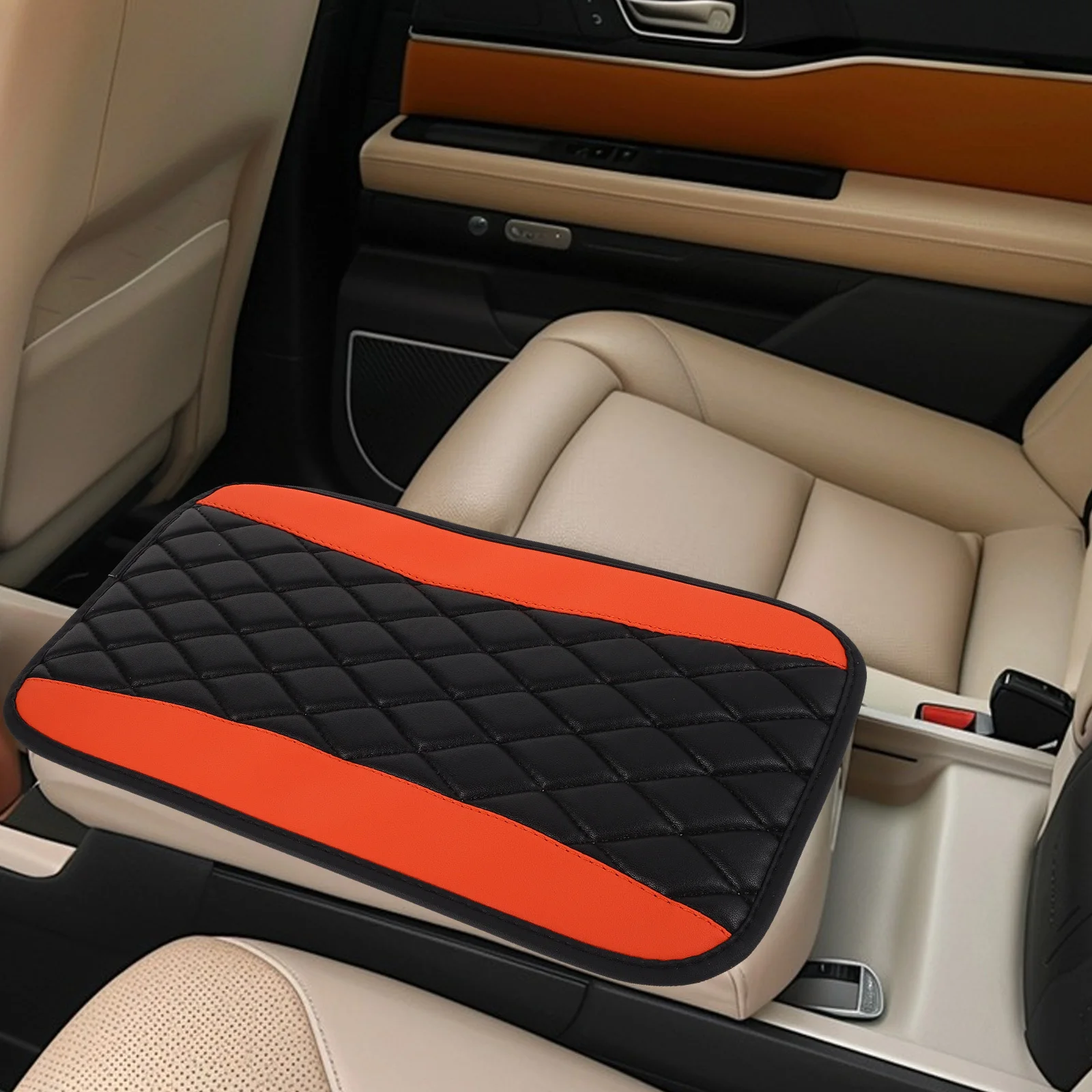 

Универсальный автомобильный подлокотник, нескользящий чехол для центральной консоли, стильное украшение интерьера автомобиля, коврик для хранения подлокотника, автомобильный чехол