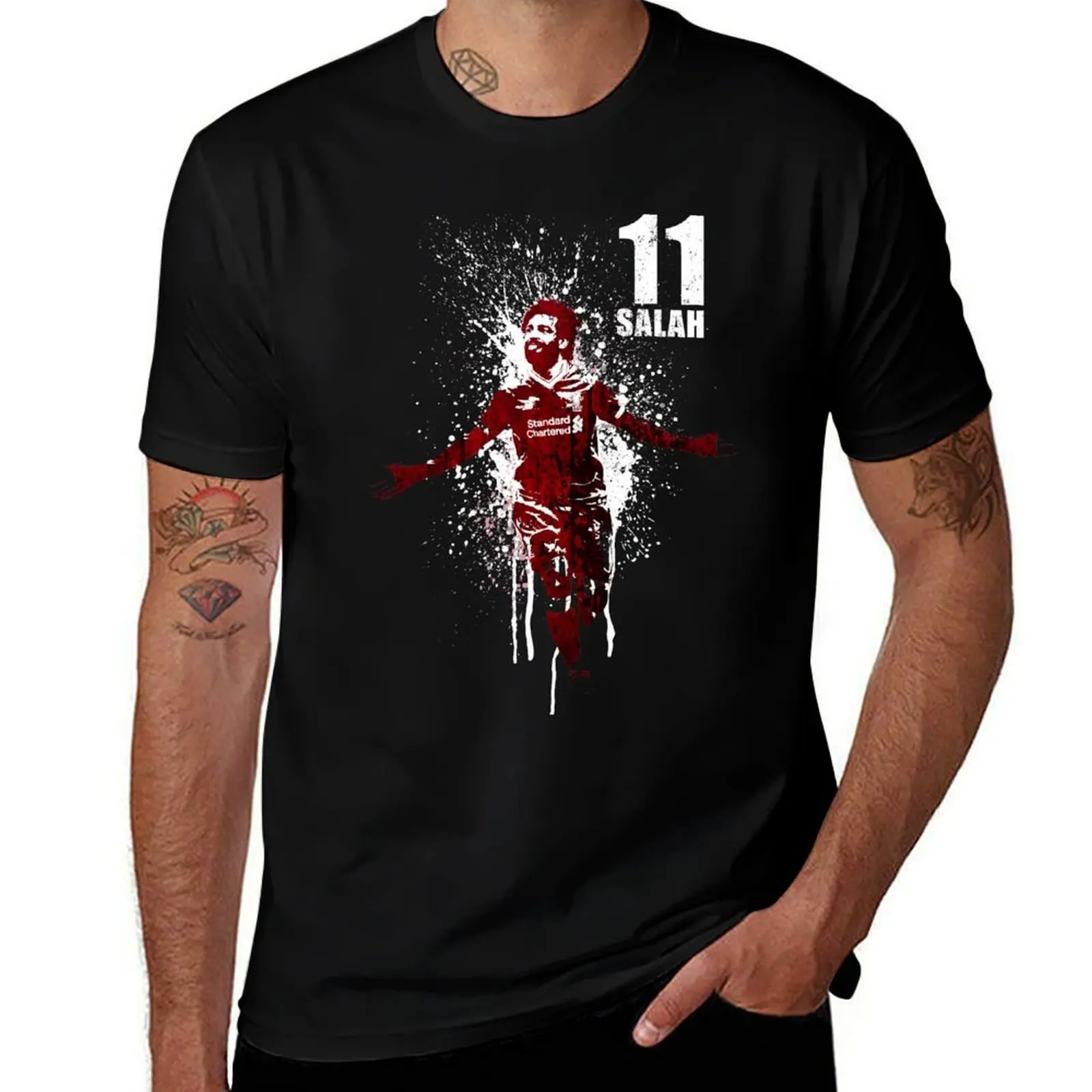 SPORTS ART #THE KING red on red T-Shirt Creative Graphic Tee Shirt