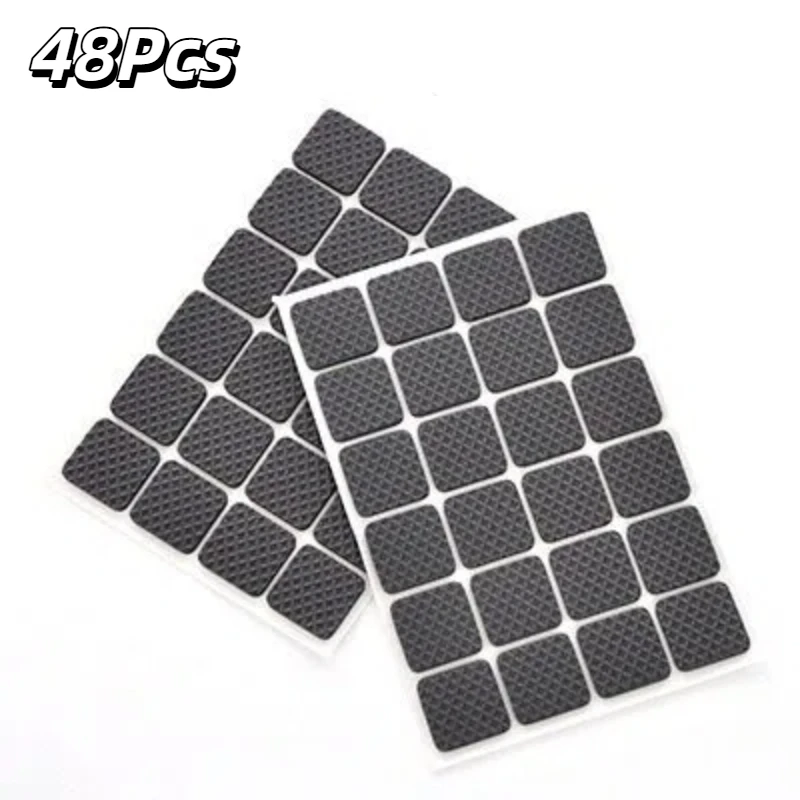 48 Pieces of Silent Chair Foot Protection Pads, Anti Slip and Noise Reducing Furniture Pads for Dining Chairs and Tables