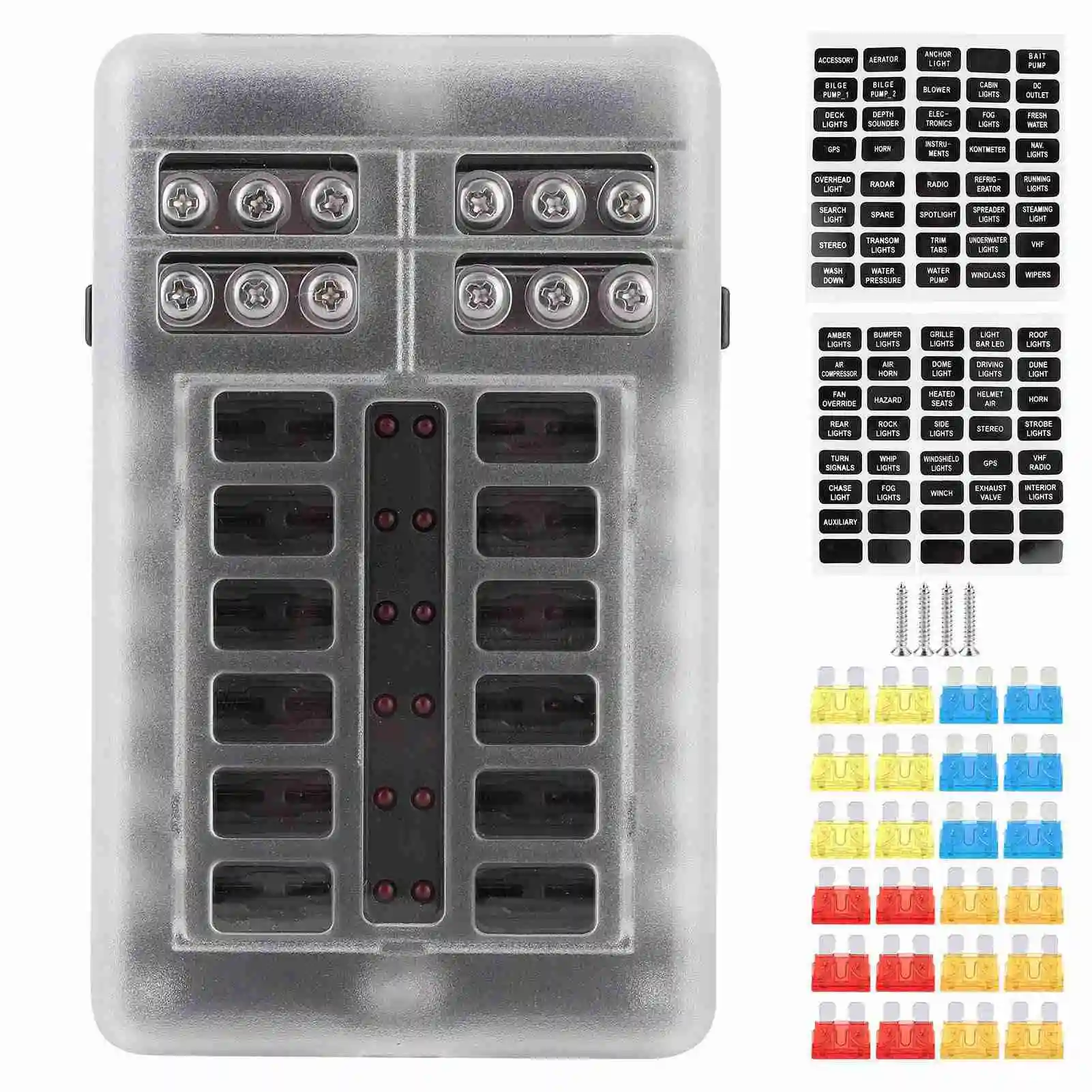 Blade  Box PBT  32V Dust Proof  Box Splash Proof with Multifunctional Stickers for Boat for Car for Yacht for Marine