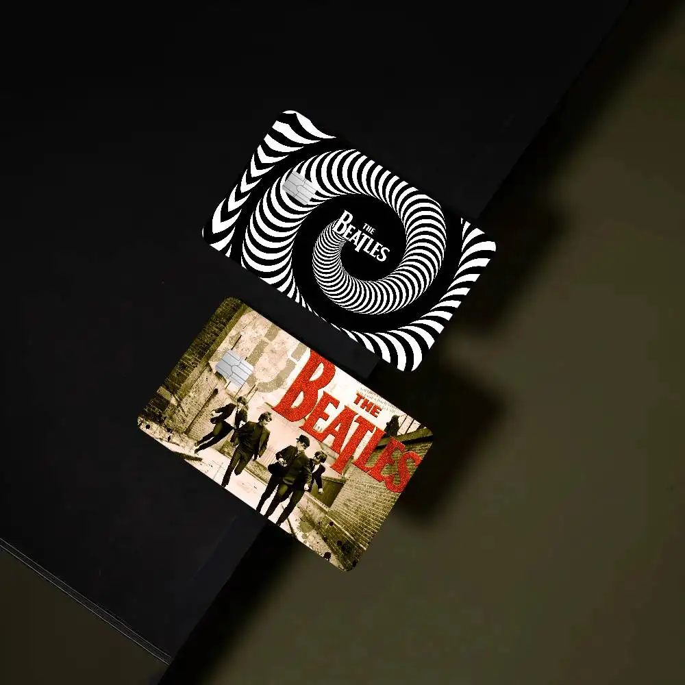 Rock Band Beatles Anime 1 Set Of 4 Pcs Funny Shell Ultra Thin No Fade Sticker Skin Cover Film For Debit Credit Card