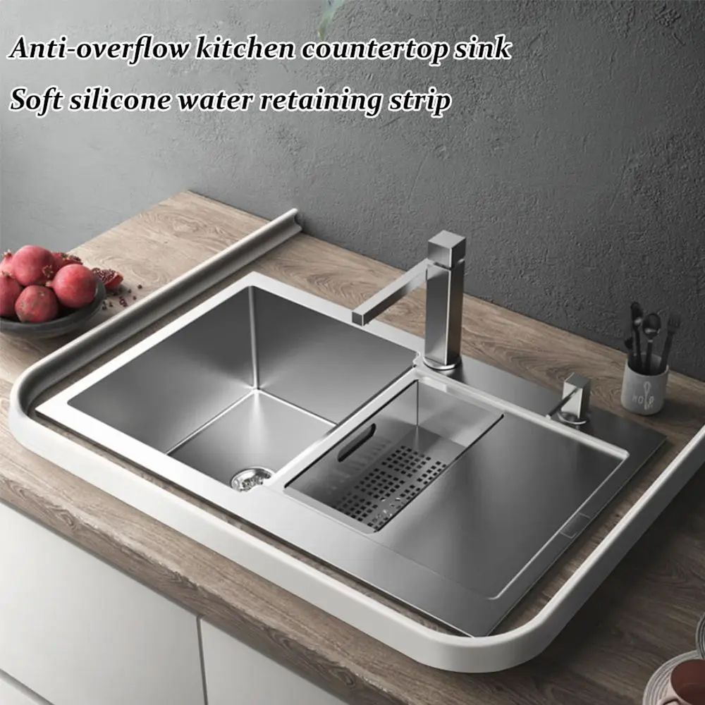 Flood Barrier Shower Dam แห้งและเปียกแถบยึดน้ําประตูด้านล่างแถบปิดผนึก Self-Adhesive Water Stopper