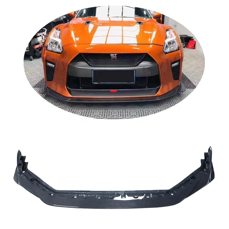 

New Design Real Carbon Fiber VRS Style Front Lip Bumper Chin Splitters for Nissan GTR R35 2017+