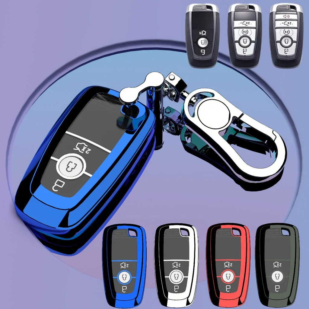 For Ford Key Fob Cover Explorer Fusion Escape Raptor F150 F250 F350 F450 F550 Edge Mustang Sport Edge Lincoln TPU Key Case