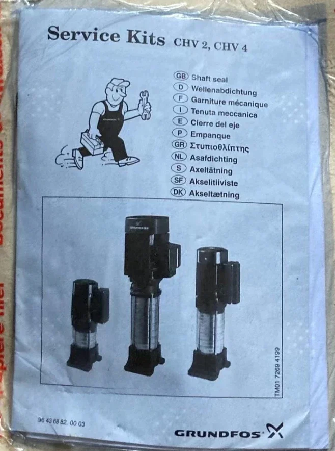 For Grundfos 985164 Service Kits CHV2 CHV4 Pump With New Original 1 Piece