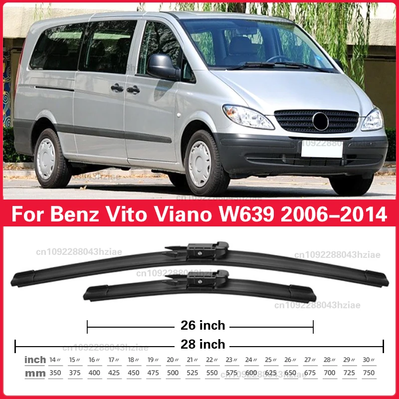 28 "26" Auto Windschutzscheibe Windschutzscheibe Frontscheibe Wischerblätter Für Mercedes-Benz Vito Viano W639 2006-2014 2013 2012 2011 2010 2009