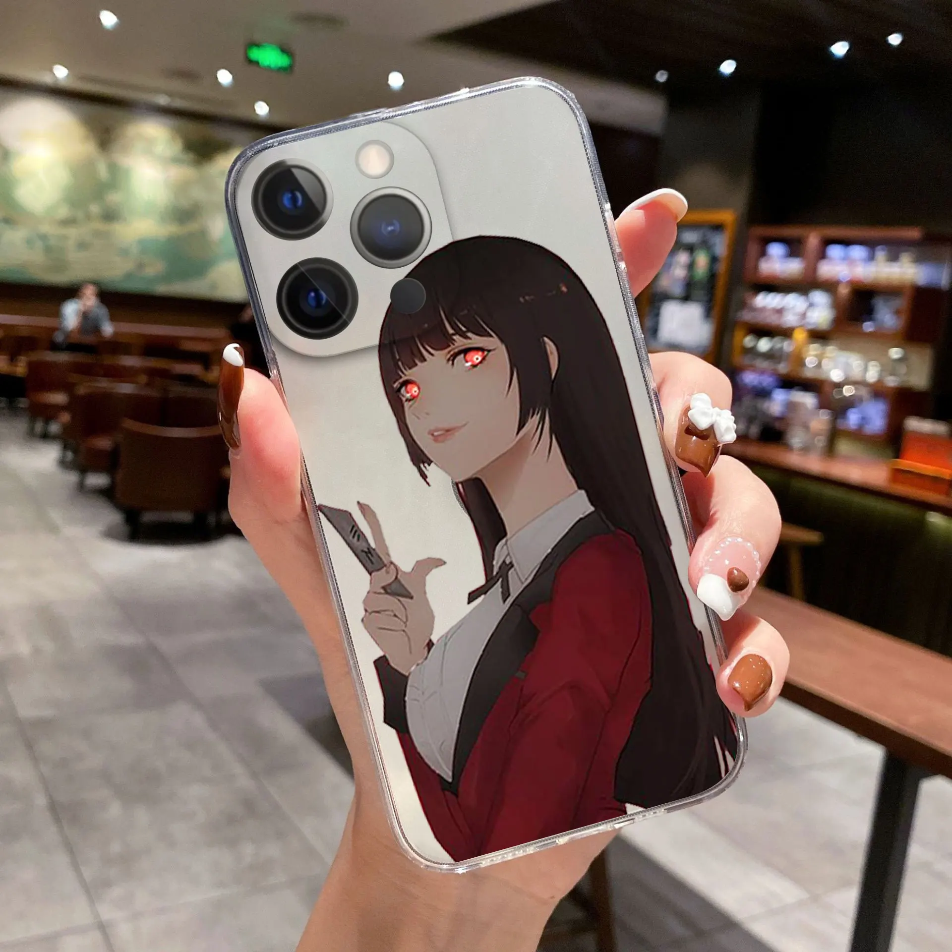 Cute Anime Kakegurui Jabami Yumeko Phone Cover For iPhone 11 12 13 14 15 16 Pro Max 14 15 16 Plus 13 Mini Soft Silicone Case