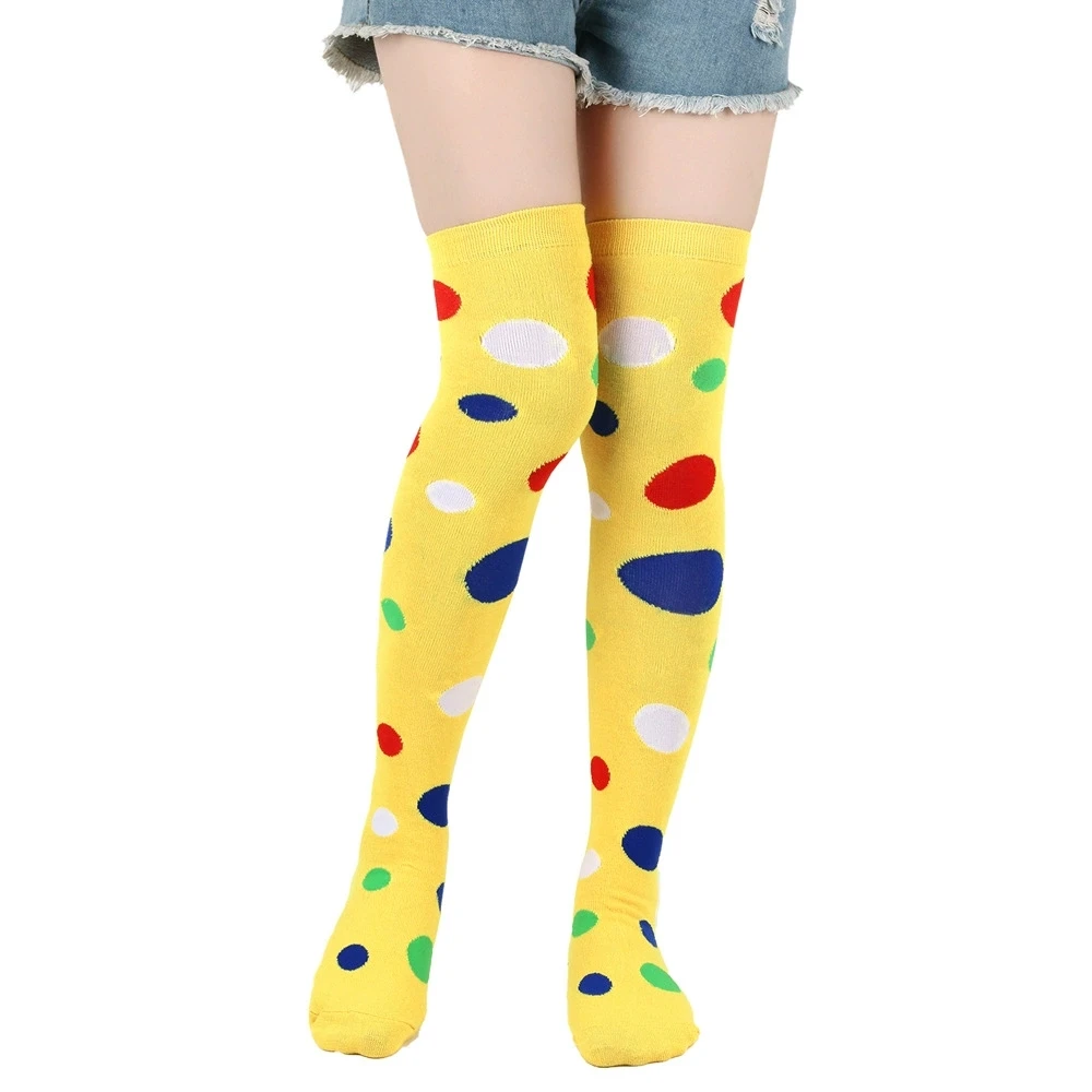 Große gepunktete Strümpfe für Damen, über Knie, hohe lange Socken, bunter Kuh-Druck, Anime-Performance, Cosplay-Requisiten, Party, Festival, Geschenke – Detail 22