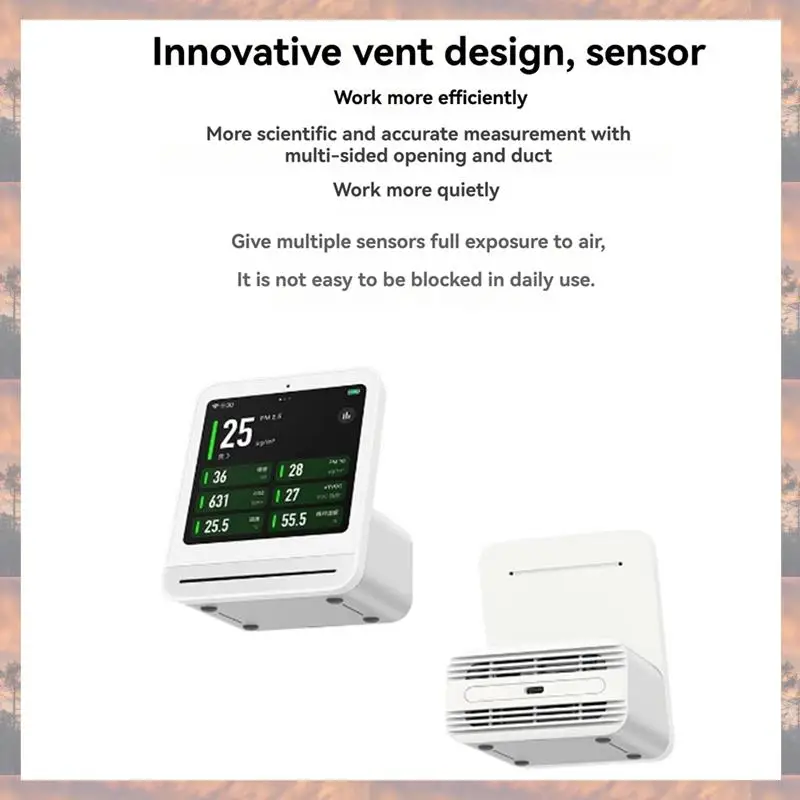 N75R-Air Monitor 2 Smart Home Touch Screen Control Temperature Humidity Sensor CO 2 PM2.5 Detector For Mihome App