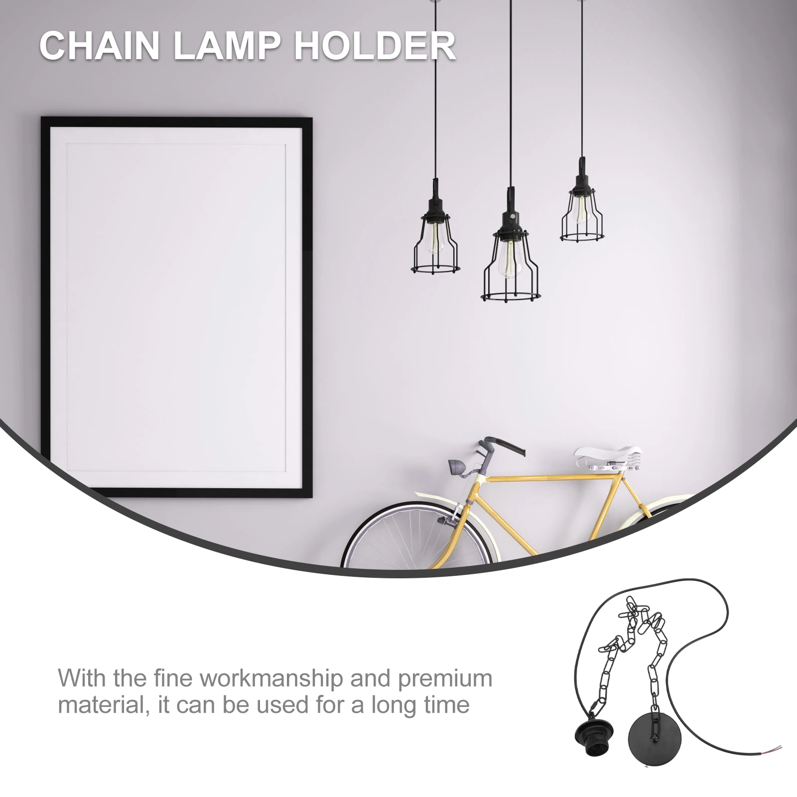 

1 set Retro Diy Head Hanging Pendant Light Accessory Iron Decor Bearing Holder Easy Install Premium Material Accessories Pendant