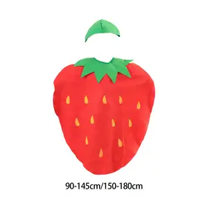 مجموعة أزياء الفاكهة ، زي الفراولة لطيف ، فستان فاخر مع خوذة للحفلة التنكرية ، لعب الأدوار في عيد الهالوين ، الأطفال والكبار أفضل 8 مبيعا من الفراولة شورت كيك تأثيري - رقم 2