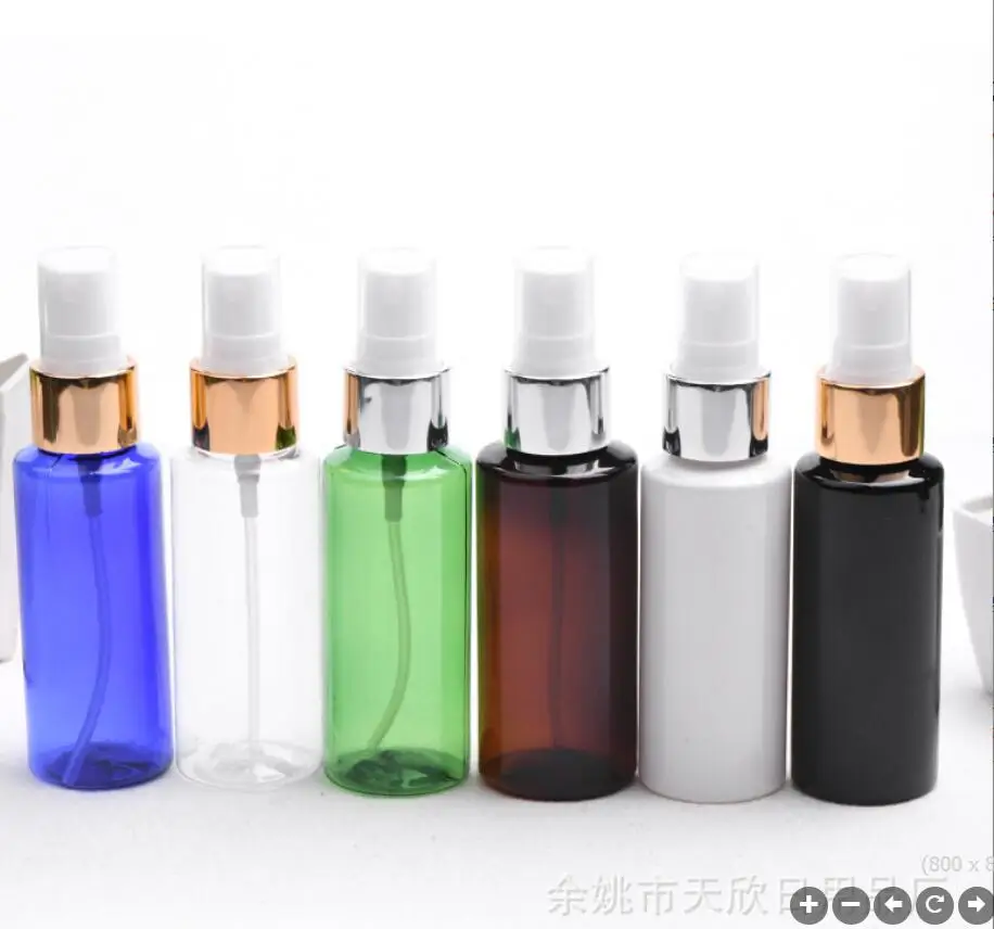 

50ml plastic PET pump bottle serum toner essence sample testing moisture toilet water whitening mist sprayer cosmetic packing