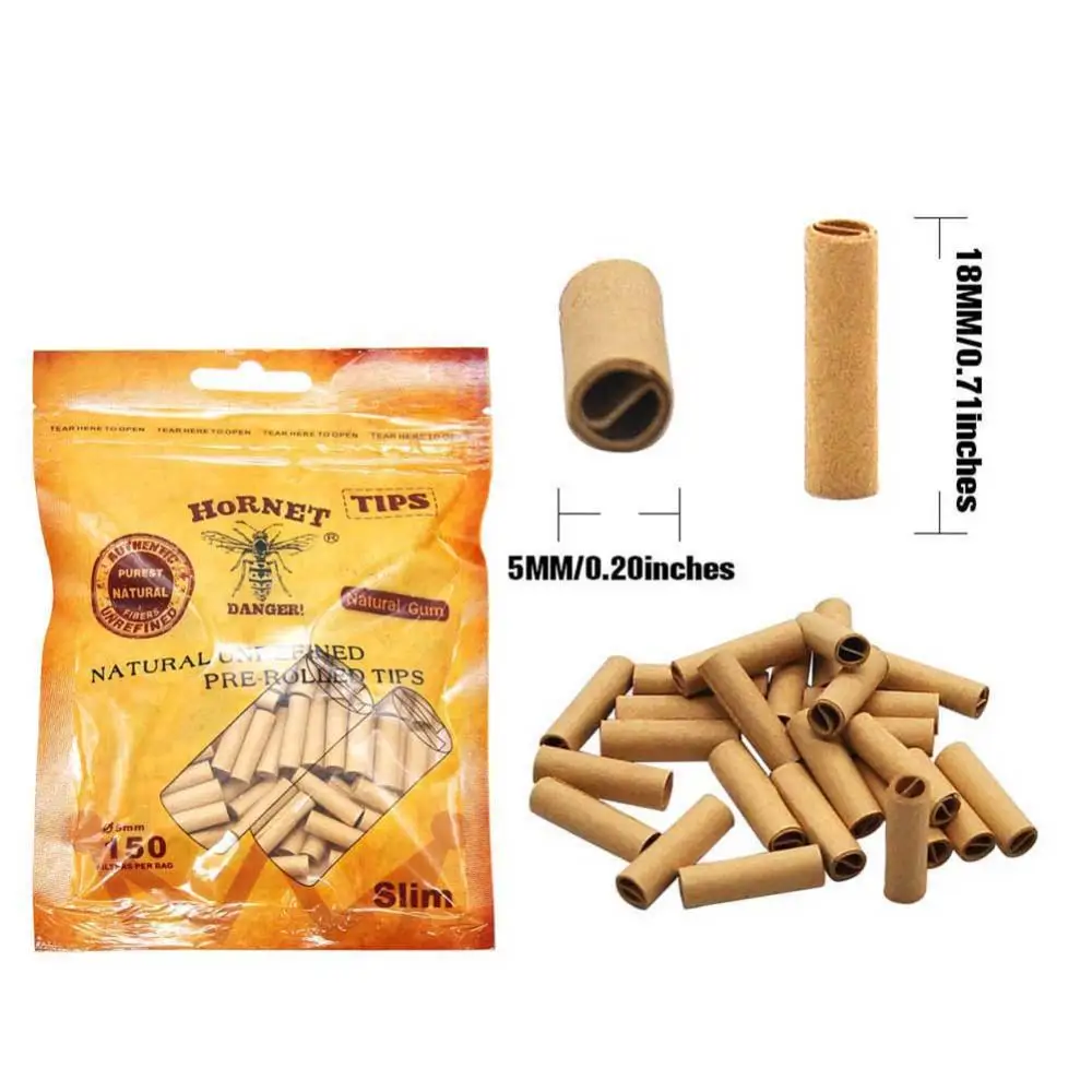 150Pcs/set 5mm Thin Cigarette Filter Tips Smoking Hemp Tobacco Rolling Paper Cigarette Accessories