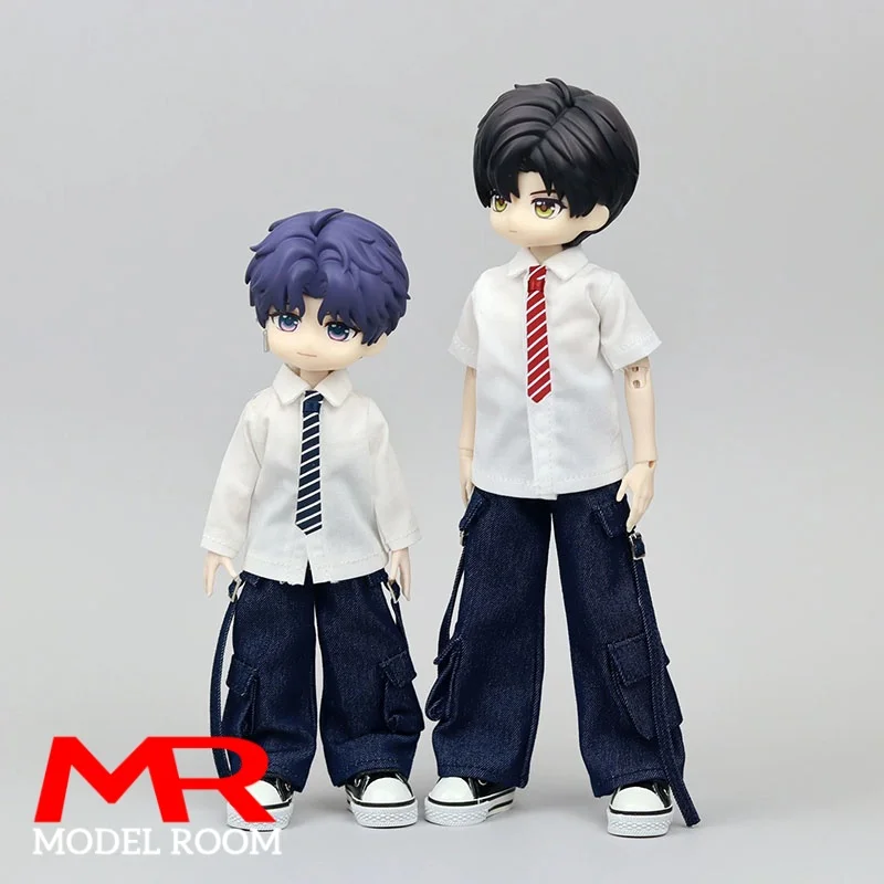 1/12 1/8 School Uniform Style Outfit Casual T-shirt Jeans Clothes Model Fit Asi 3.0 Ten Thousand Escapes Sicily BJD Doll Body