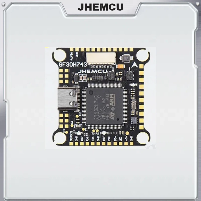 JHEMCU GF30H743 H743 480MHZ Flight Controller ICM-42688-P DUAL Barometer OSD 128M BlackBox Dual BEC 3-6S 30X30mm für FPV Drohnen