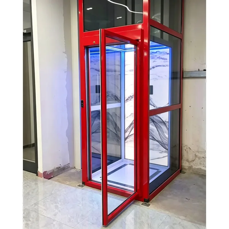 Glass Shaft Mini Home Elevator Lift for Villa Luxury Panoramic Residential Lift Manufacturer Personal Elevator for House