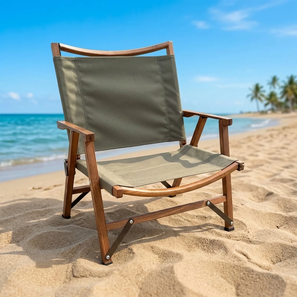 Portable Foldable Beech Wood Chair For Outdoor Camping & Picnics-Baby-Friendly Folding Outdoor Furniture Sun Lounger