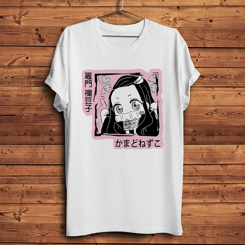 Nezuko Kamado Kimetsu No Yaiba funny anime t shirt men homme new white casual tshirt unisex demonslayer streetwear Tee