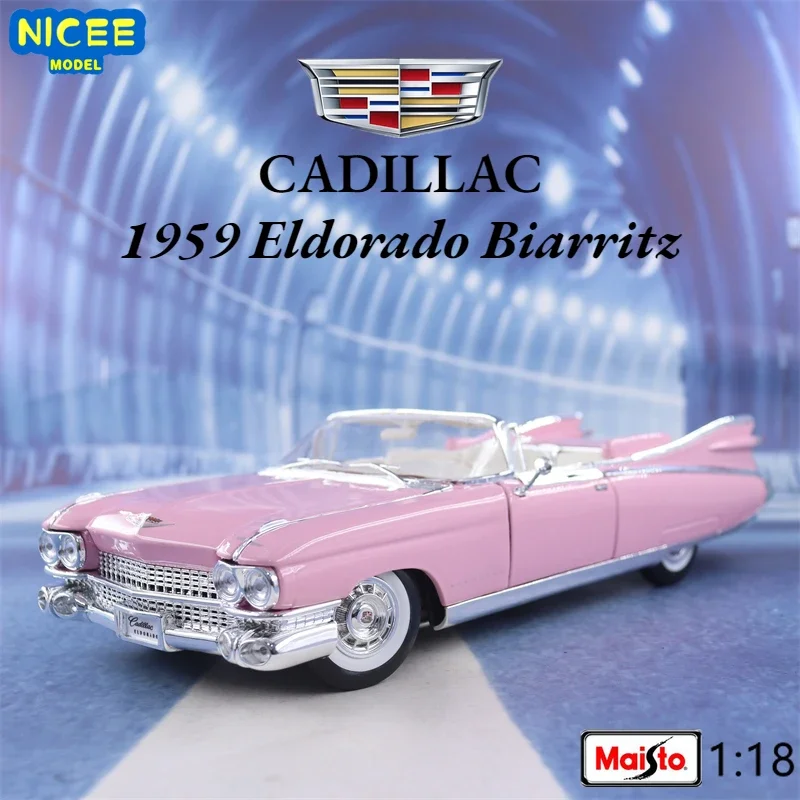 

Модель автомобиля Maisto 1:18 1959 Cadillac Eldorado с имитацией прессованного под давлением, модель из металлического сплава, украшение автомобиля, дисплей, коллекционный подарок B351