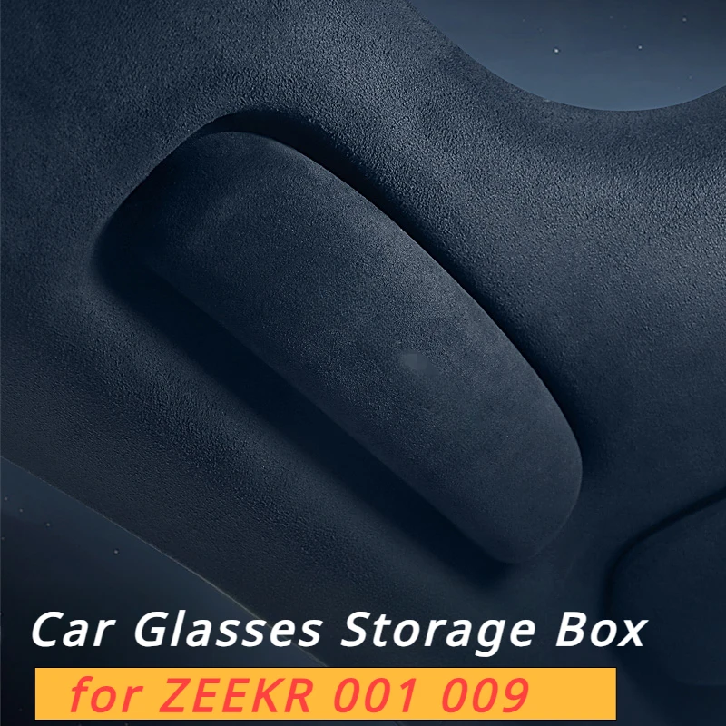 

Suede Car Eyewear Case Box Sunglasses Holder for ZEEKR 001 009 Car Interior Roof Glasses Case Sunglasses Glasses Storage Box