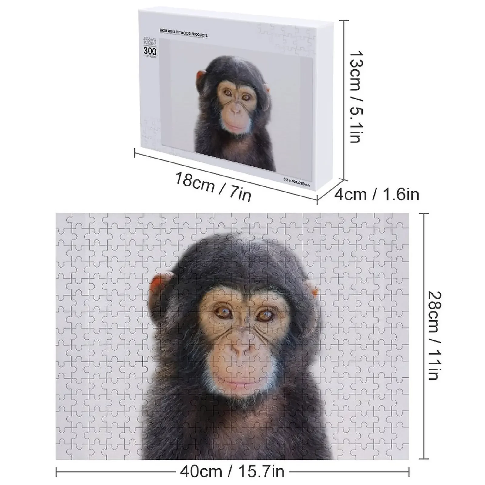 아기 원숭이, 아기 동물 아트 프린트 by Synplus 직소 퍼즐 애니메이션 맞춤 어린이 선물 직소 퍼즐 어린이용 퍼즐