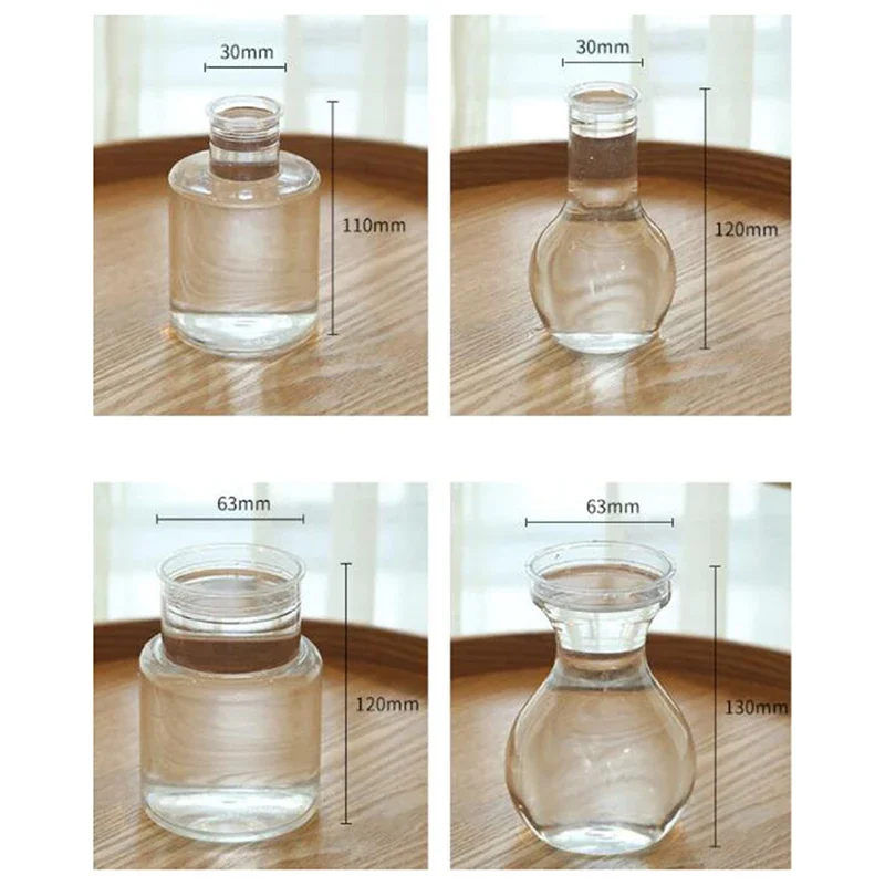 Small Vase For Centerpieces Flower Plastic Bud Vases Rustic Mini Clear Vase Unique Shapes For Wedding Dinning Home Decoration